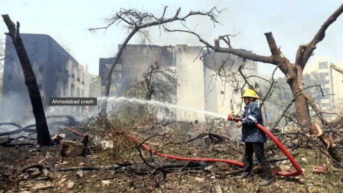 The Ahmedabad plane crash site | Photo: Hanif Sindhi
