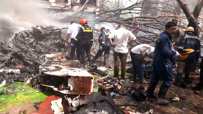 Rescue workers at the crash site of Air India Flight AI171, India’s worst aviation accident in decades.