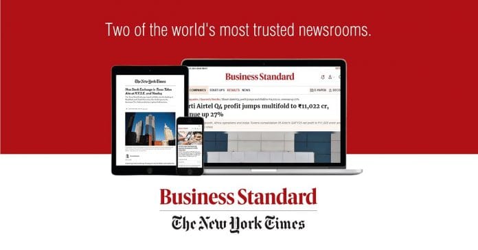 Business Standard Offers Complimentary Access to the New York Times