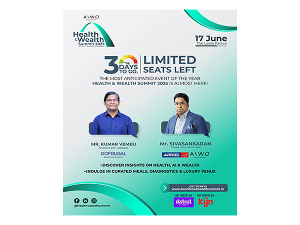 Join AIWO's Health & Wealth Summit 2025 - India's definitive event on Longevity, Vitality & Wealth | June 17 | The Leela Palace, Chennai