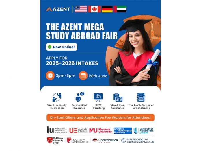 Azent Overseas Education Hosts Mega Online Study Abroad Fair