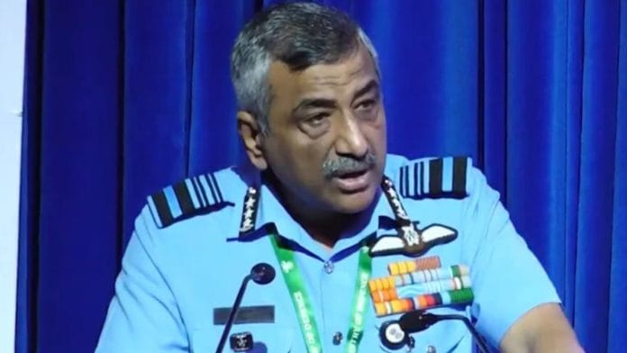 Air Marshal Ashutosh Dixit speaking at the seminar in New Delhi, Wednesday | By special arrangement
