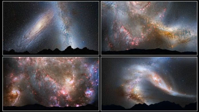 Andromeda and Milky Way galaxies’ predicted collision sequence | Photo: NASA/Commons