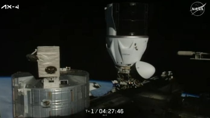 Axiom-4 docking at International Space Station on 26 June, 2025 | YouTube @NASA
