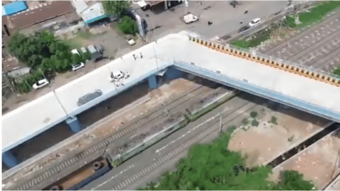 90-degree bridge in Bhopal. (X/@ANI)