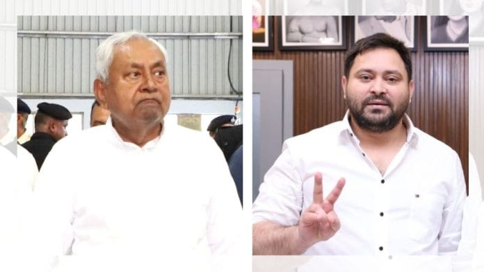 Tejashwi Yadav (right) has accused Nitish Kumar of dynasty politics | X