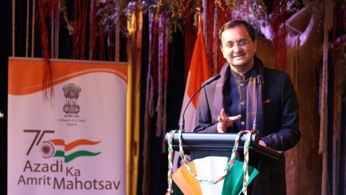 File photo of Dinesh Patnaik, India’s Ambassador to Spain | X @DineshKPatnaik