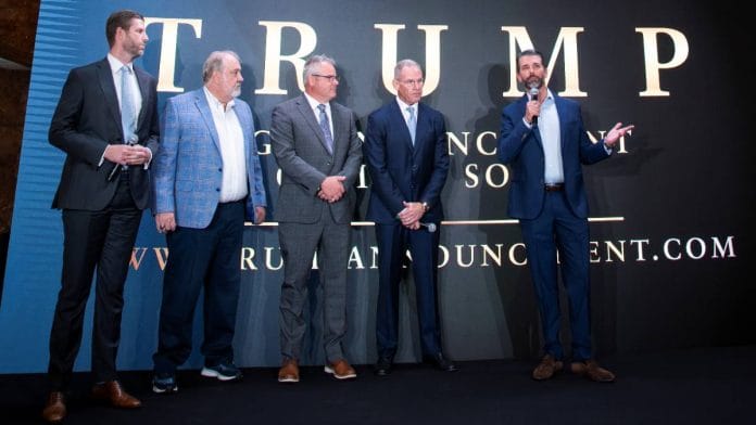 Donald Trump Jr speaks at Trump Tower in New York Monday | Photo: Reuters