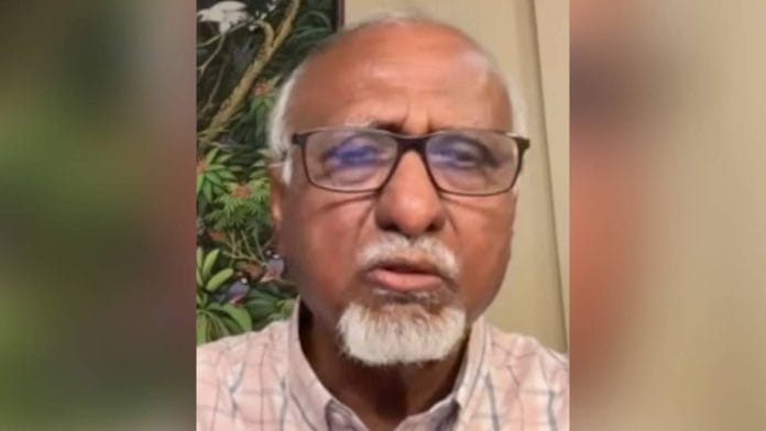 Prodipto Ghosh, former IAS officer who was serving as an Additional District Magistrate in Delhi when the Emergency was imposed | Screengrab/ThePrint Team