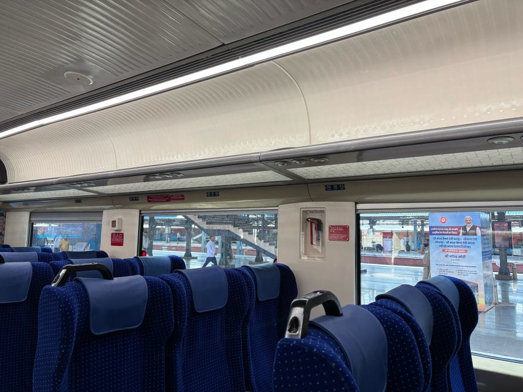 A snapshot of the new Vande Bharat Express. | Anisha Nehra | ThePrint