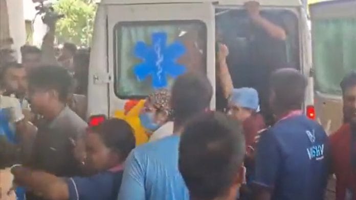 Videograb of injured being taken to hospital | ANI