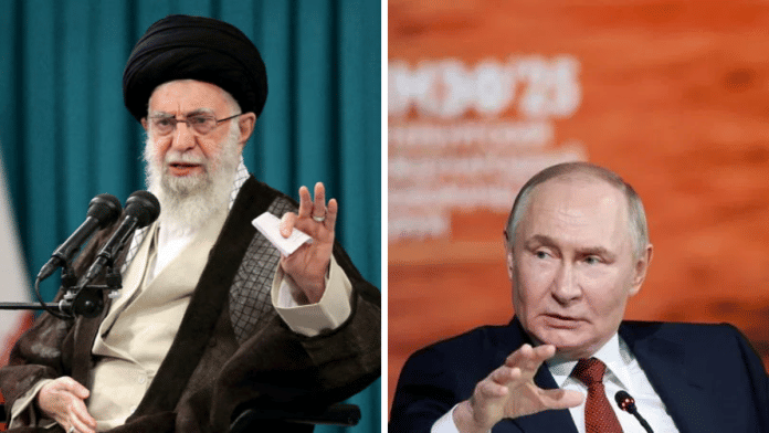 Iran's Supreme Leader Ayatollah Ali Khamenei (L) and Russian President Vladimir Putin (R) | Reuters
