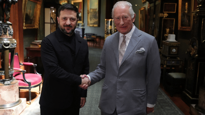 Britain's King Charles holds an audience with Ukrainian President Volodymyr Zelenskiy at Windsor Castle, Berkshire, Britain, on 23 June 2025. | Jonathan Brady | Pool via Reuters