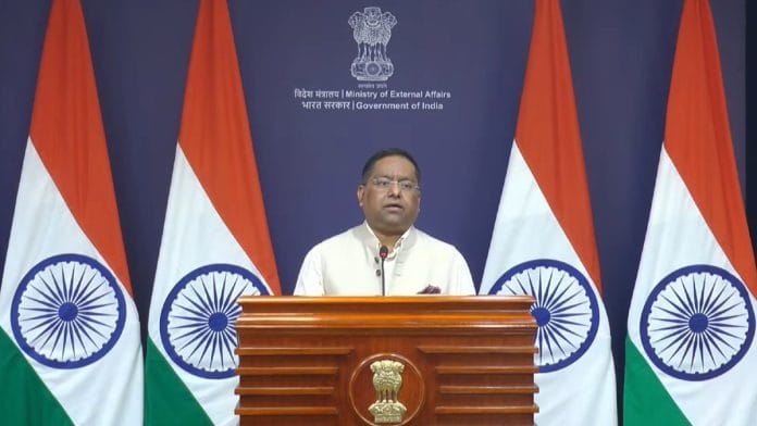 MEA spokesperson Randhir Jaiswal dismissed misgivings about India-EU cooperation after the Russia-Belarus exercise | YouTube @MEA