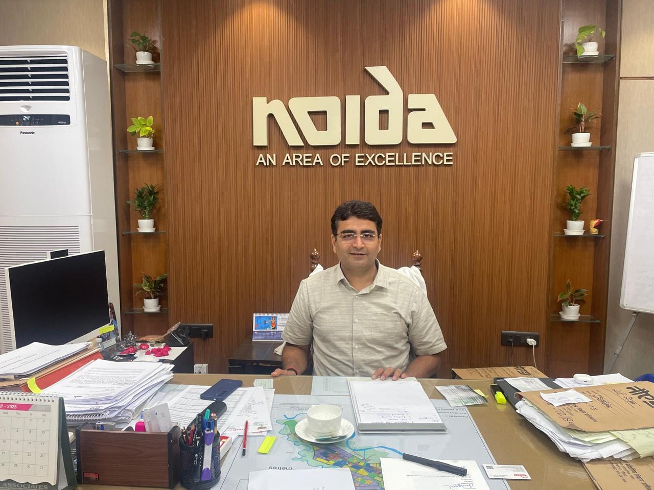 Sanjay Kumar Khatri, ACEO, Noida. His vision is an integrated township, complete with residential complexes, schools, colleges, and malls