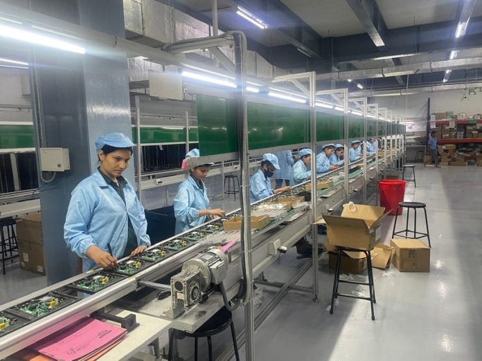 Automated belts move products from one department to the other in Ekkaa's factory