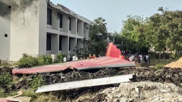 A view of the Air India plane crash site in Ahmedabad | Photo: ANI