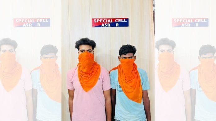 Gurpreet Singh (L) with aide Sahil Masih in police custody | By special arrangement