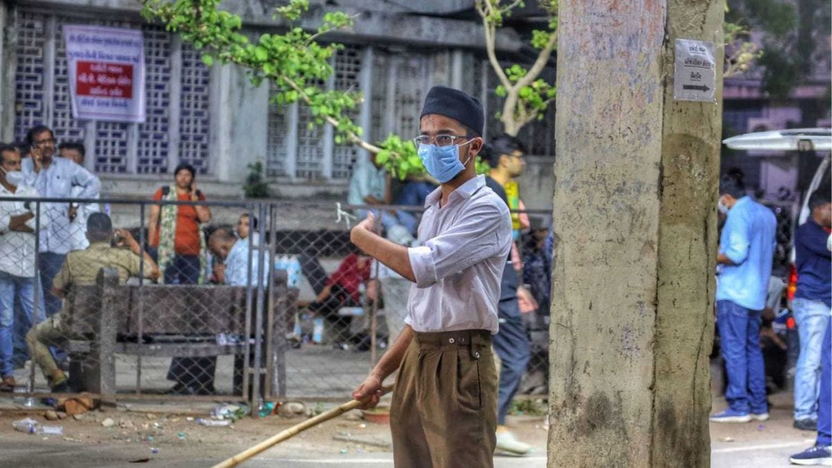 An RSS volunteer directing victims' families at B.Y. Medical College | Praveen Jain | ThePrint