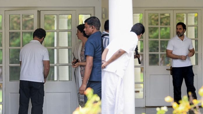 Rahul Gandhi vacating Tughlaq Road bungalow on 22 April, 2023 | ANI/Ayush Sharma