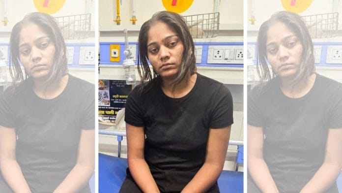 Sonam Raghuvanshi at a hospital for a medical check-up after being found in Ghazipur on Monday | PTI