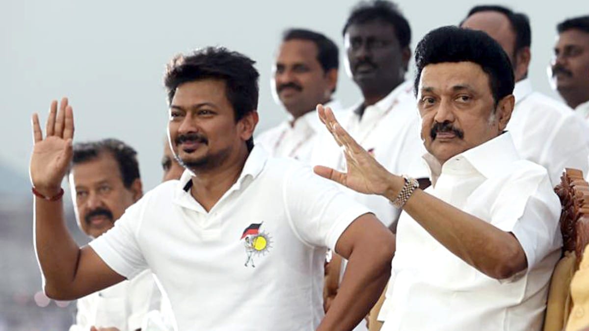 File photo of Tamil Nadu CM MK Stalin (R) and DMK Youth Wing secretary Udhayanidhi Stalin | ANI