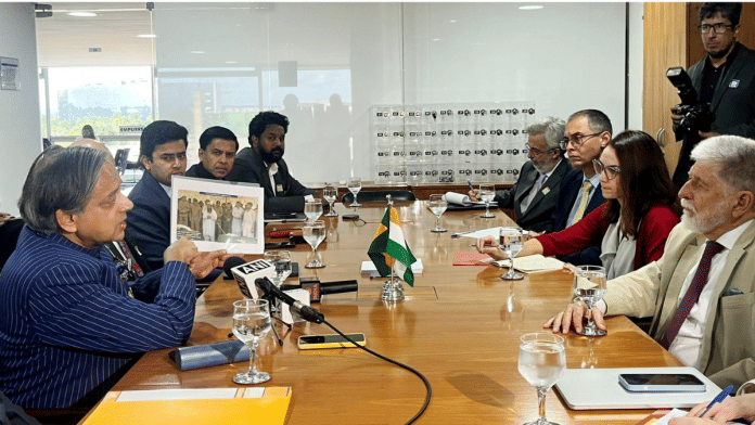 Representational Image | Sashi Tharoor-led all-party delegation meets with Celso Amorim, the Chief Advisor to Brazil's president during their tour for Operation Sindoor global outreach | ANI