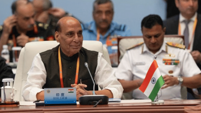 Defence Minister Rajnath Singh attends the Defence Ministers' Meeting of the Shanghai Cooperation Organization Members States in Qingdao in eastern China's Shandong province Thursday, June 26, 2025 | AP/PTI