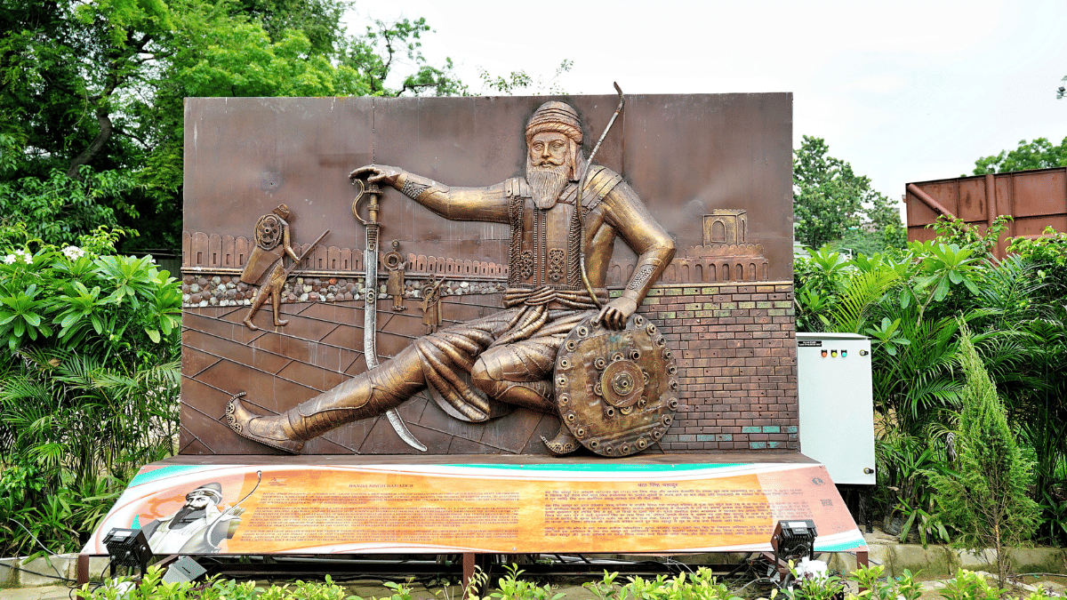 Statue of Sikh warrior Banda Singh Bahadur at renovated Shaheedi Park in New Delhi | ANI file 