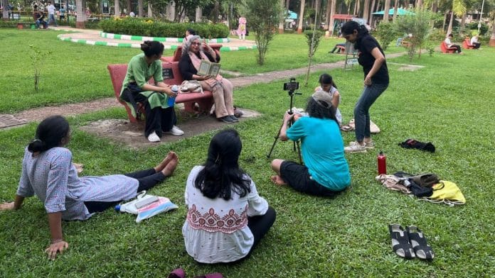 Poet and author Menka Shivdasani reads Mamang Dai’s 'Gone' as Peter Griffin records