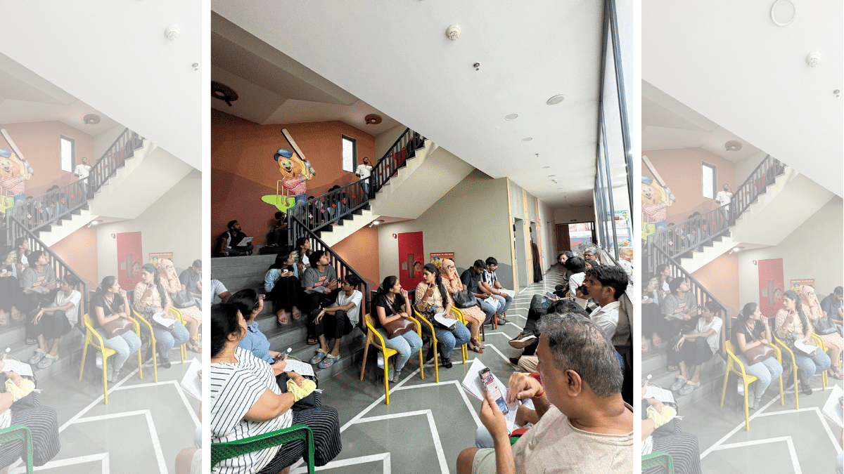 People await for their turn at the Red Cross building to donate blood | By Special Arrangement