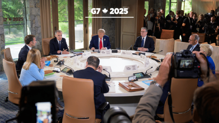 G7 leaders during the ongoing summit in Canada. | X: @G7
