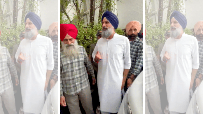 Screenshot showing SAD leader Bikram Singh Majithia before being arrested in Amritsar | X/@bsmajithia | PTI