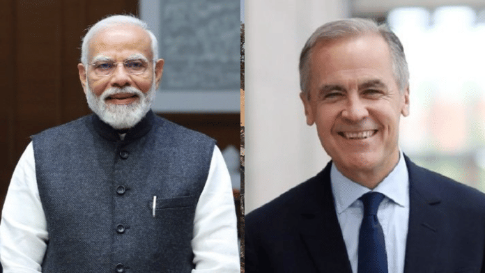 PM Narendra Modi and his Canadian counterpart Mark Carney | X @narendramodi/@MarkJCarney