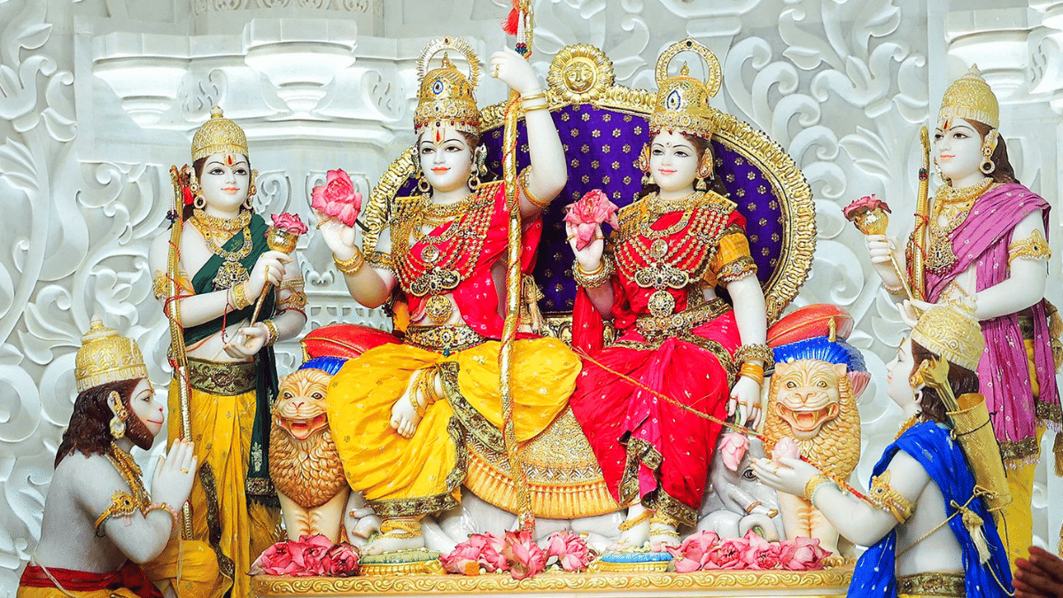 Ram Darbar on first floor of Ram temple in Ayodhya Thursday | ANI