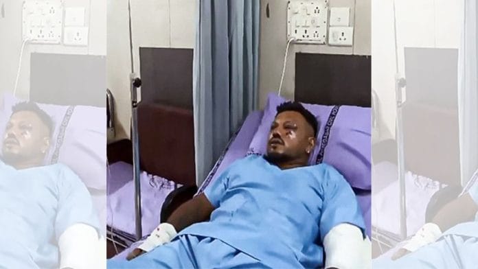 Vishwas Kumar Ramesh at an Ahmedabad hospital | ANI