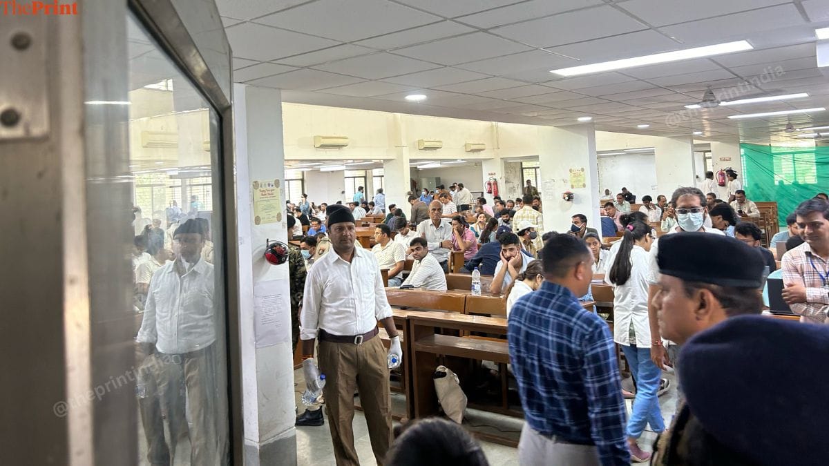 Inside the exam room that has turned into a DNA testing centre. | Manasi Phadke | ThePrint