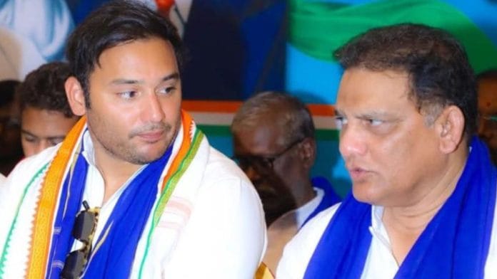 Mohammad Asaduddin with father Mohammad Azharuddin | X/@azharflicks