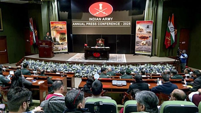 Chief of the Army Staff General Upendra Dwivedi addresses the Indian Army’s annual press conference | Representational image | ANI