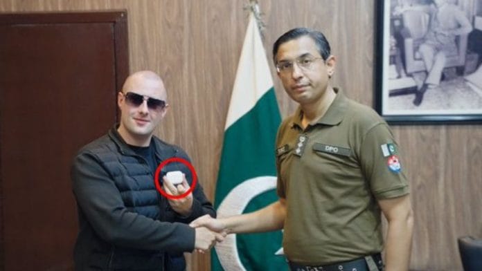 YouTuber Miles Routledge with Pakistan Jhelum Police Chief