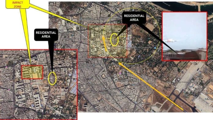 Google Earth images depicting probable flight path and impact zone of AI 171 | Graphic courtesy Indian Air Force Wing Commander Satyam Kushwaha (retired)
