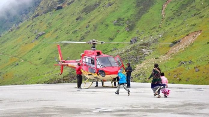 Helicopter shuttle services to pilgrimage sites have skyrocketed over the last few years. The average ticket price for a round trip to Kedarnath is Rs 8,000 | tusktravel