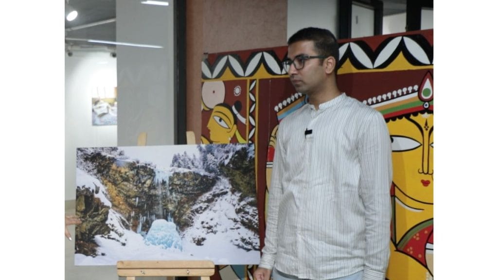 Photojournalist Ashish Sharma at the IGNCA, Delhi, where his work is on display. | Mohd Hammad | ThePrint