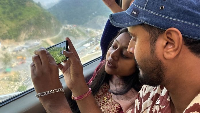 Swati Kumari and Shubham Kumar had initially cancelled their trip to Kashmir post the Pahalgam attack. The video of PM Modi flagging off the new Vande Bharat changed that. | Anisha Nehra | ThePrint