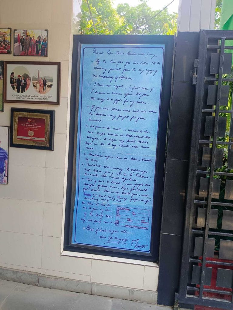 Captain Vijayant Thapar letter 