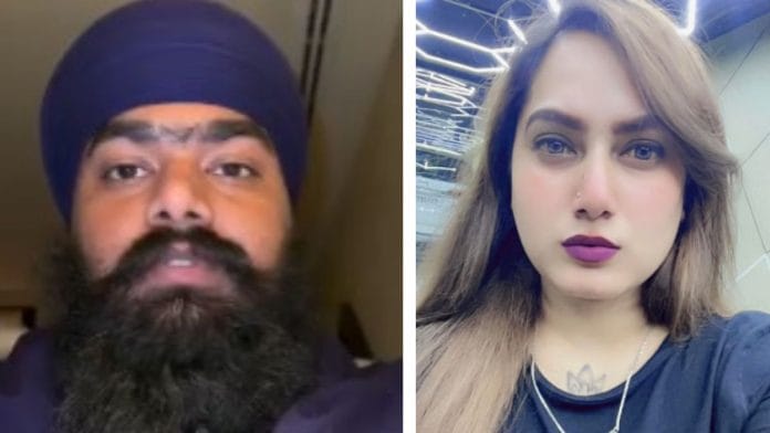 Amritpal Singh Mehron, Punjabi influencer Kamal Kaur | Source: X