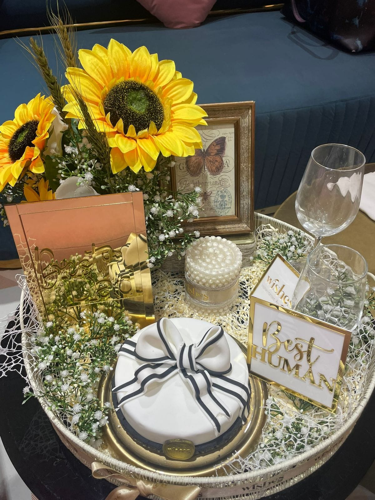 Premium gift hamper from Wishes by Om featuring artisanal chocolates and sweets, priced at ₹9,000