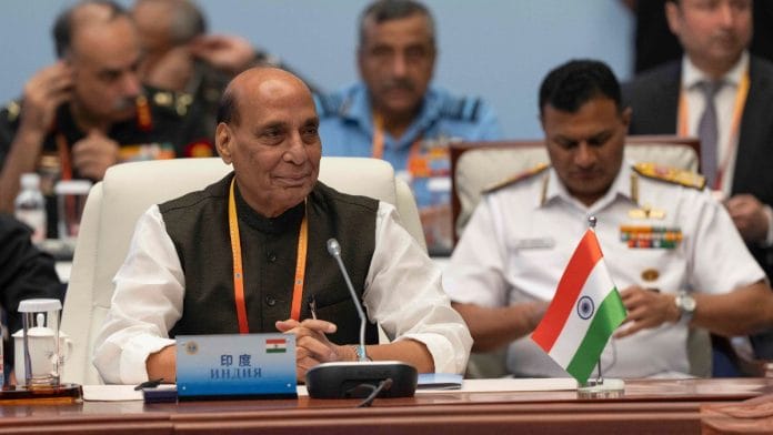 Defence Minister Rajnath Singh attends the Defence Ministers' Meeting of the Shanghai Cooperation Organization Members States in Qingdao in eastern China's Shandong province Thursday, June 26, 2025 | AP/PTI