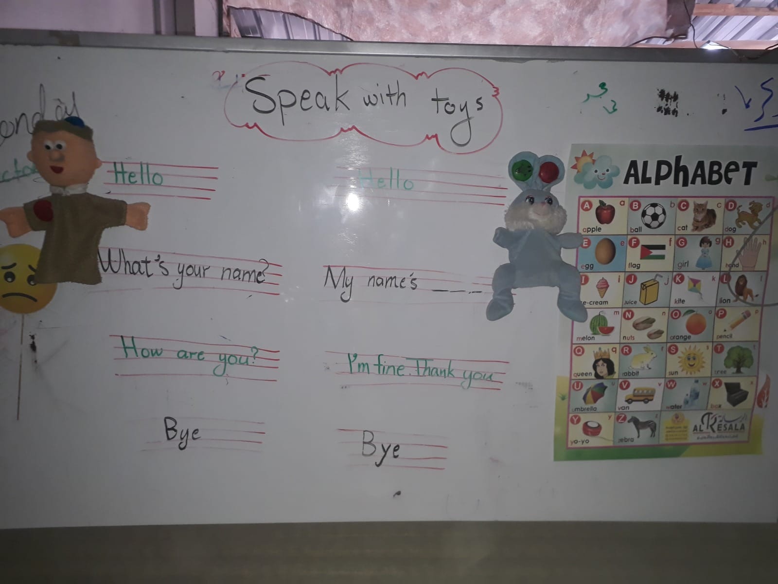 The board used to teach students | Courtesy: Donya Abu Sitta | ThePrint