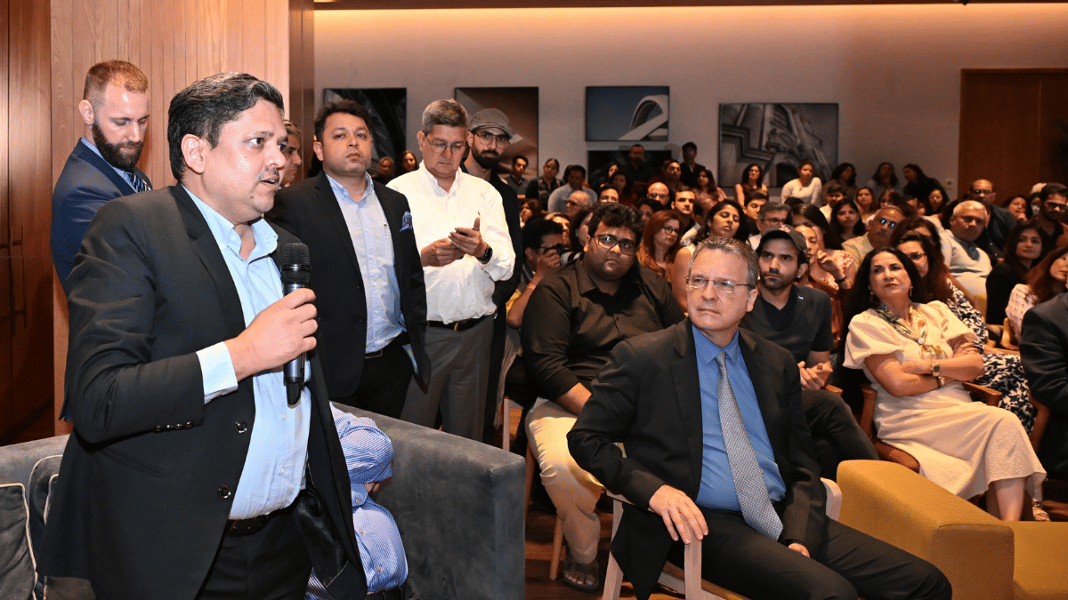 Ashish Gupta, Partner and Head of BSR &amp; Co LLP asking Israeli Ambassador a question | ThePrint